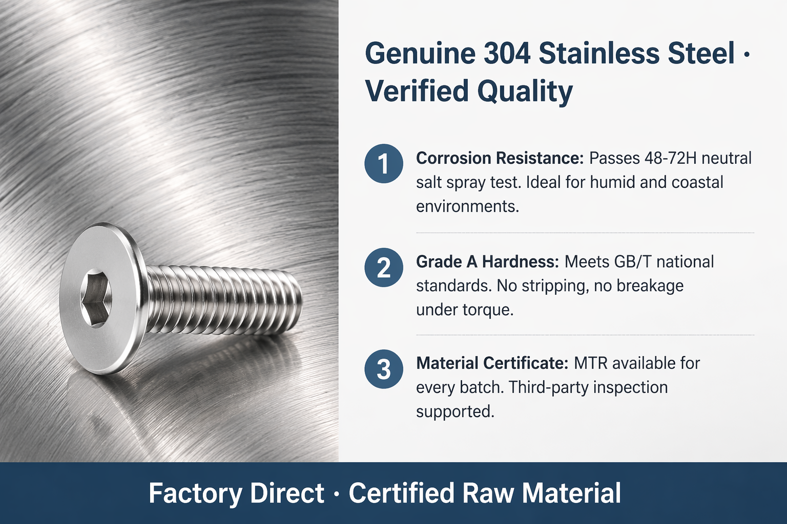 304 Stainless Steel CM Ultra-Thin Large Flat Head Hex Socket Machine Screws Bolts M2 M3 M4 M5 Metric Precision Countersunk Fasteners for Electronics Furniture Factory Direct Wholesale RoHS Certified