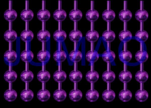 Purple Steel Ball Chain Curtain , 6.0 Mm Diameter Custom Beaded Curtains