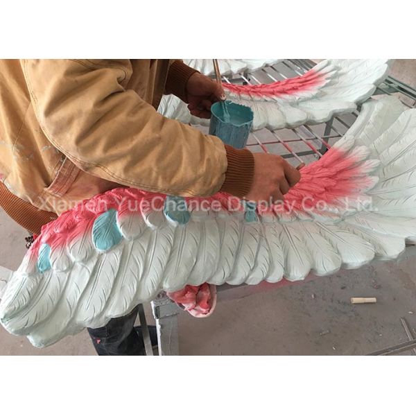 Grande taille Wing Shape Fiberglass Resin Statues Wing Decorations artificiel