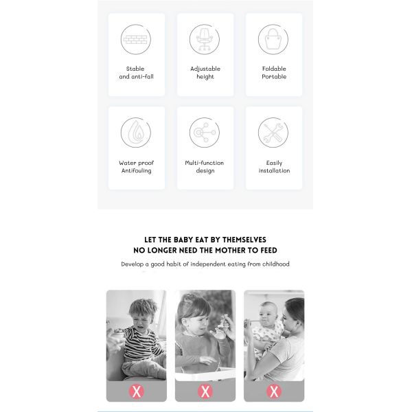 Soft  Comfortable Baby Dining Chair Adjustable Size 92*65*65cm For Bedroom Feeding