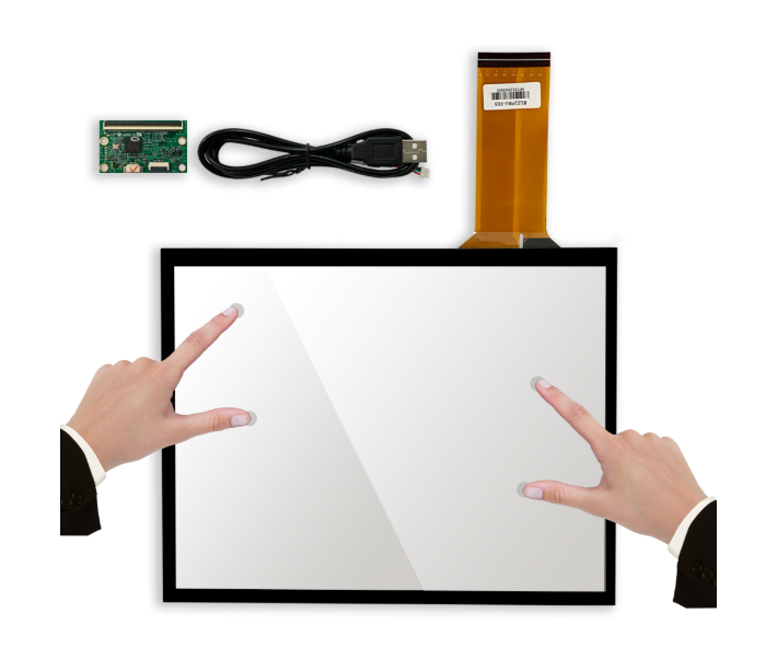 5.7 Inch To 32 Inch Projective Capacitive And 5 Wire Resistive Touch Display Aong With Complete Solution Kits Including AD Boards And Cables