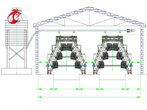 Frío automático de la jaula de las aves de corral de la batería galvanizado para poner pollos en iris del mercado de África