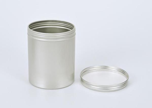 Silver 500g Aluminum Empty Lotion Jars , Aluminium Cosmetic Containers Recyclable
