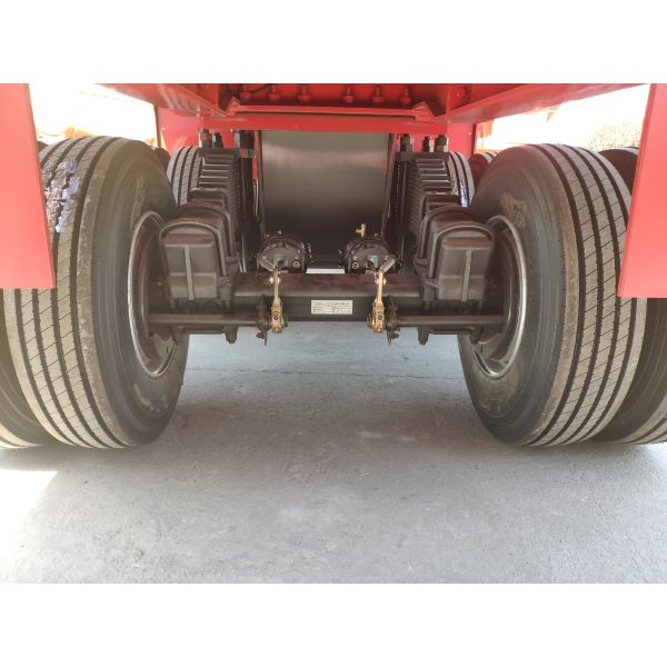 Heavy Duty 45 Foot Flatbed Trailer With Bogie Suspension For Kuwait Transportation