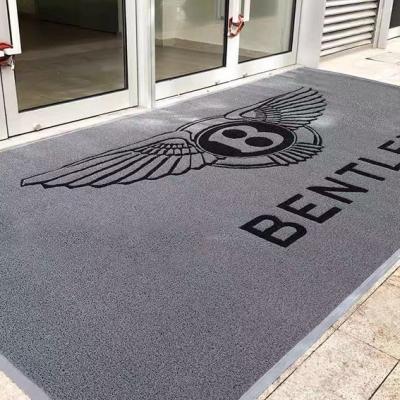 Entrada comercial Mats With Logo do revestimento 12mm do laço do PVC