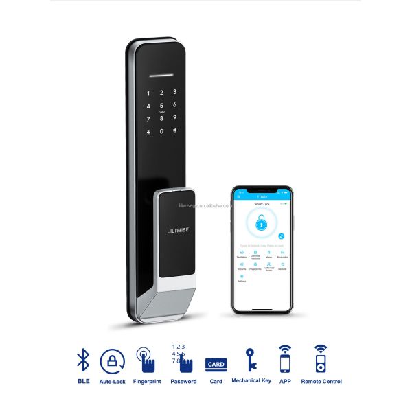 Liliwise New Design Fully-Automatic Lock Digital Electronic Fingerprint Lock Tuya APP TTlock Smart Door Lock