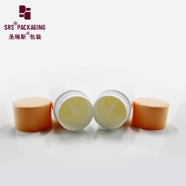 plastic injection white body with orange lid skin care stick packaging