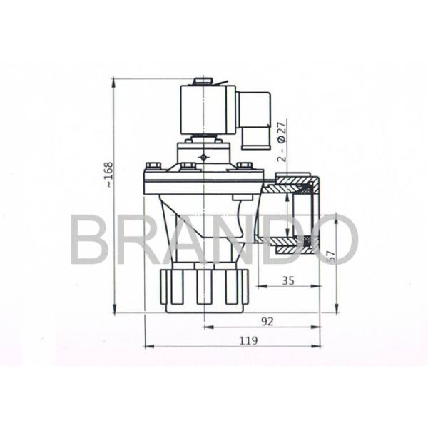 ДМФ - ЗМ напечатайте прямоугольный пневматический клапан ДМФ клапана ИМПа ульс - ЗМ -20 ДМФ - ЗМ -25 ДМФ - ЗМ -40С