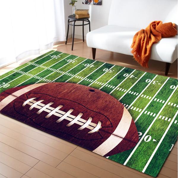 Grass Court Living Room Floor Carpets Green 3d Printed Rugs 1.5*1m