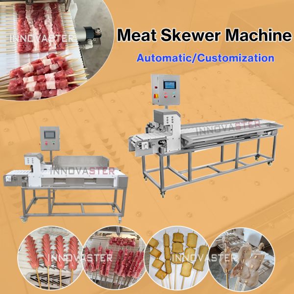 Meat Skewer Machine for Stringing and Processing 2000*730*1630mm Chicken Satay Kebab