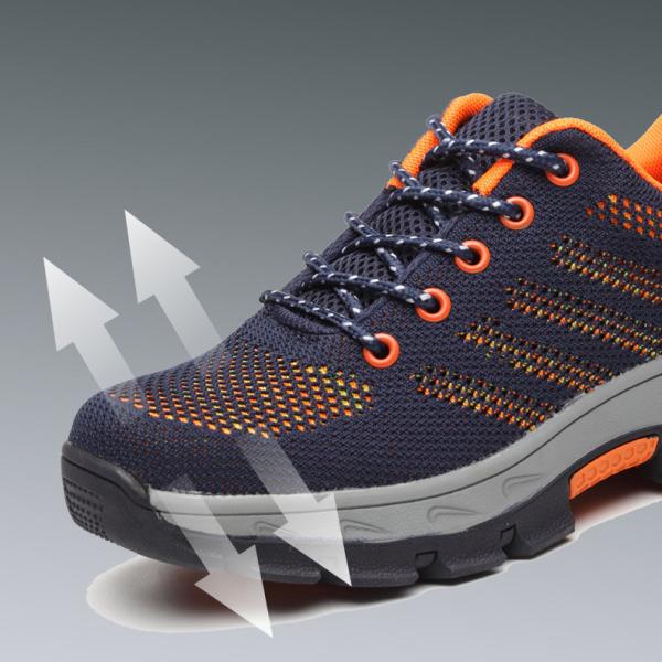 Flying Weave Practical Work Shoes Comfortable Safety Shoes Men'S Work Boots Anti Smashing