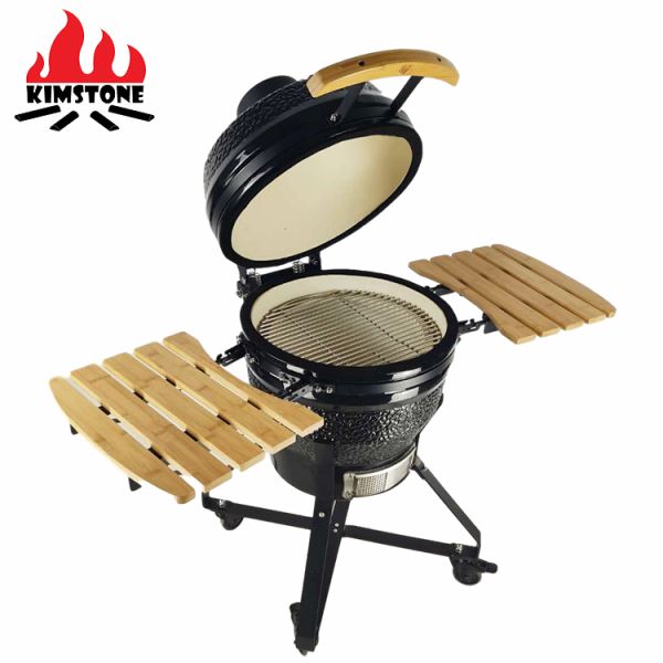 KIMSTONE 18 Inch Kamado Barbecue Rotiserrie Chicken Rotisserie Caja China Asador
