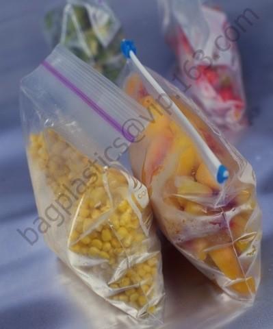 slider zipper bag with white printing for food storage, Shopping / Food / Snacks / Vegetables / Coffee / Gifts / Clothes
