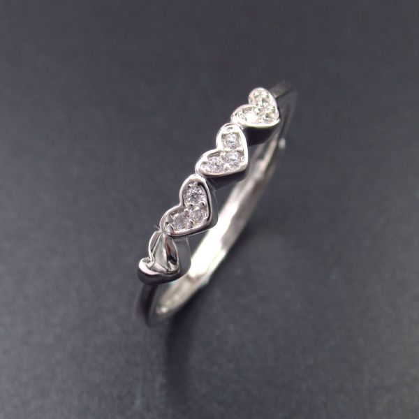 Зирконя страза серебряный кубический звенит/чистое кольцо креста стерлингового серебра 925