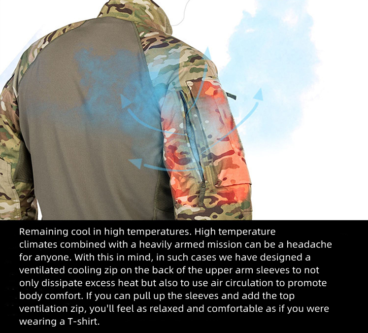 Ergonomic Military Combat Uniform Camo Tactical Frog Suit Military 100% Polyester Body