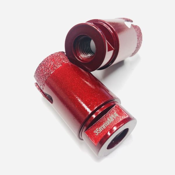 Красные сверло-коронки диаманта 3/8