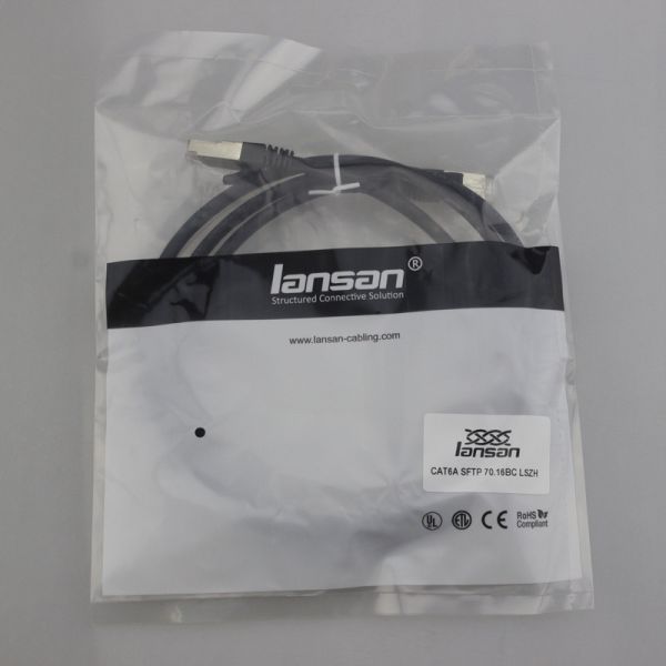 S / FTP Ethernet Cat6a Network Cable , Conductor Male RJ45 Patch Cord 4 Pairs