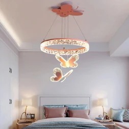 Bedroom Ceiling Lamps Creative Princess Room Little Girl Warm Romantic Butterfly Ceiling Lights(WH-MA-312)