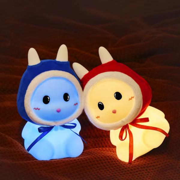 Bunny Night Light Nontoxic Silicone Material LED Lamp For Child / Baby Sleep Training Home Decor