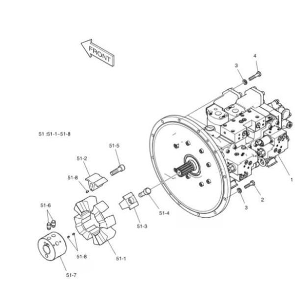 DOOSAN/DEVELON 400914-00816B Main Hydraulic Pump for DX220AF-7M DX225LCA-7M / DX200A-7M