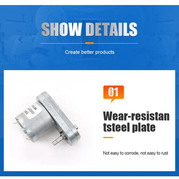 Custom 12V Low Noise Brushed DC Electric Motor 24V Robot Gearbox
