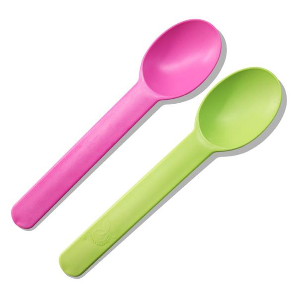 Small Dessert Spoons Made of Biodegradable Cornstarch with Customized Logo and Color