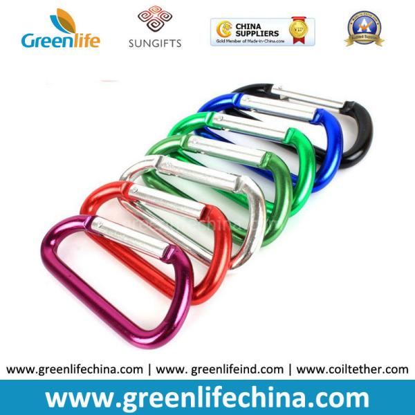 Factory Direct Offer Colorful Aluminum D Shape Carabiner Clips Not for Climbing