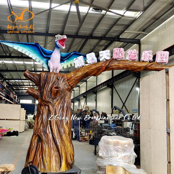 Gain Animatronic Dilophosaurus modelo de dinosaurio para el Parque Jurásico