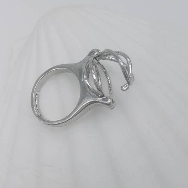 Unique Love Wish Pearl Bead Ring Cage Design Adjustable Women or Men Ring