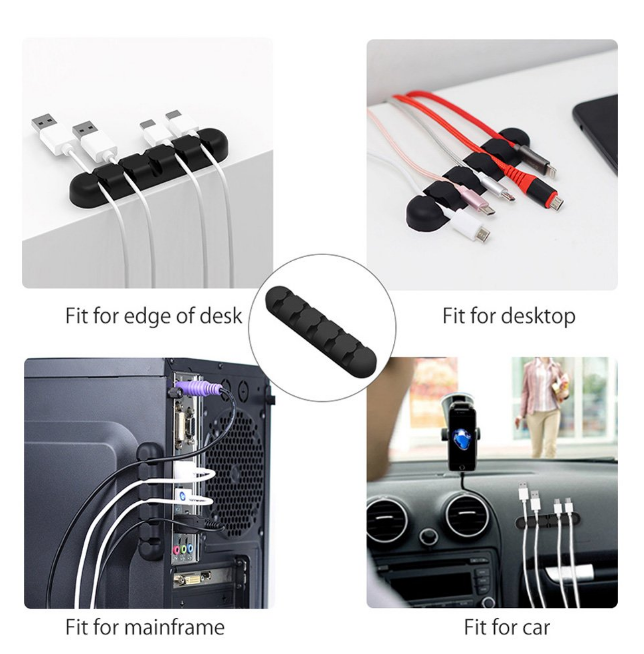 Durable Cord Clamp Holder Cable Clip Adhesive Square Convenient