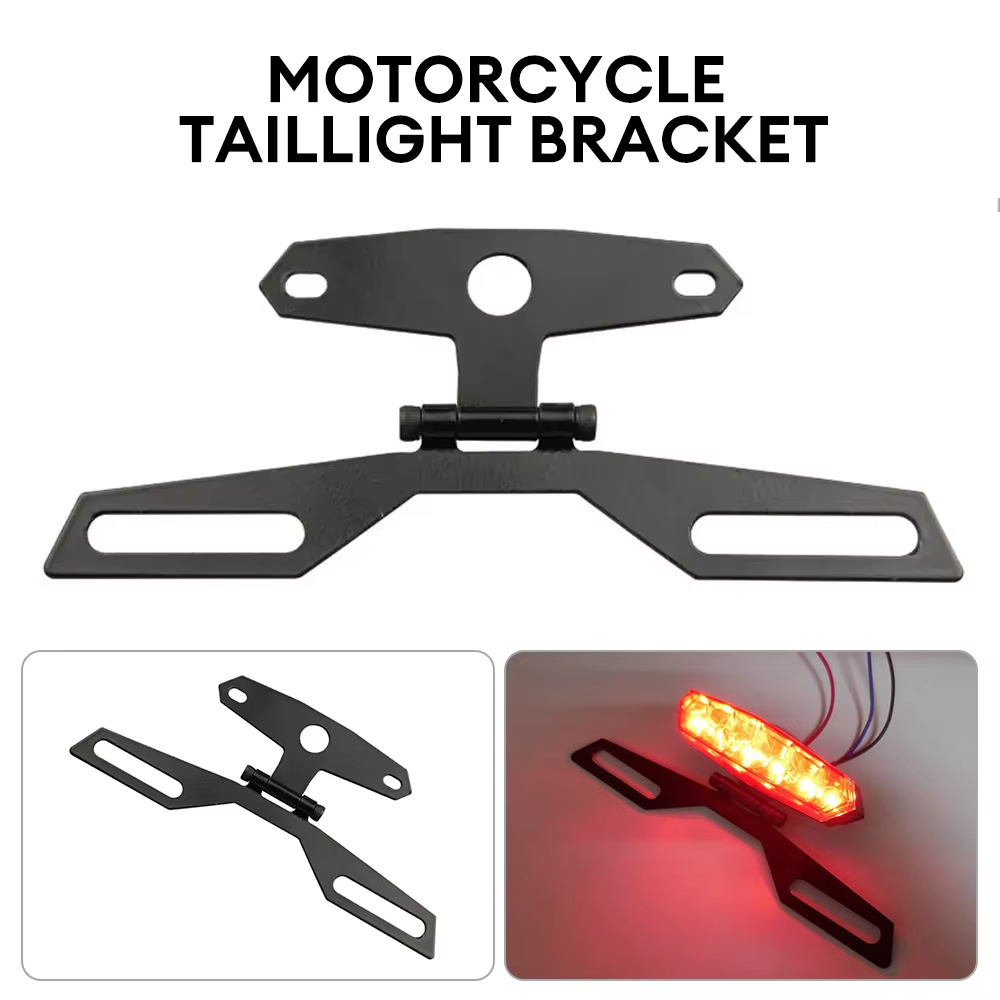 Motorcycle License Plate Frame Label Plate License Plate Bracket Light Tail Bracket for Off-road ATV Bicycle Motorcycle