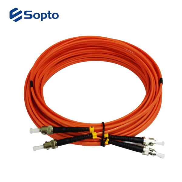 ST UPC OM2 Optical Fiber Jumper 3.0mm 10M Duplex Fiber Patch Cord