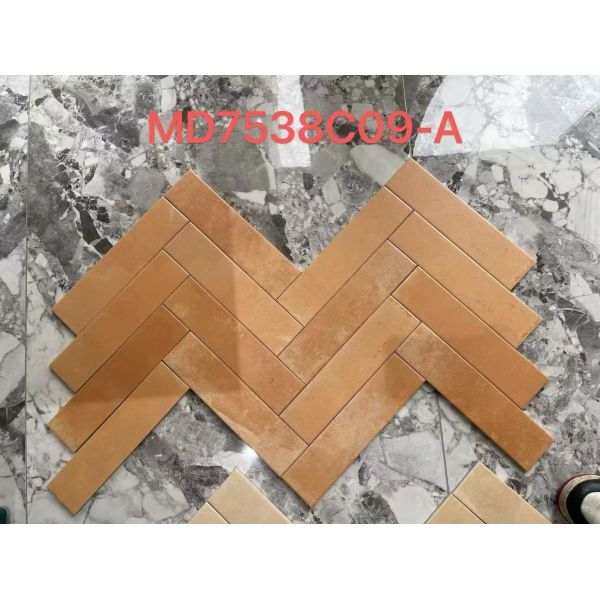Elegant and Retro 75x300mm Matt Ceramic Wall Tiles For Dining Room