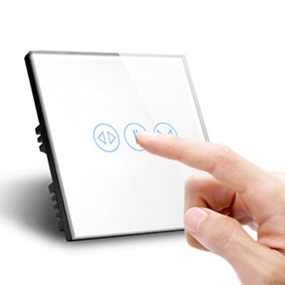 Trabalho padrão UE/USA do interruptor da cortina do controle do toque da parede do interruptor de WIFI do Smart Home com Google/alexa para a cortina elétrica Swit