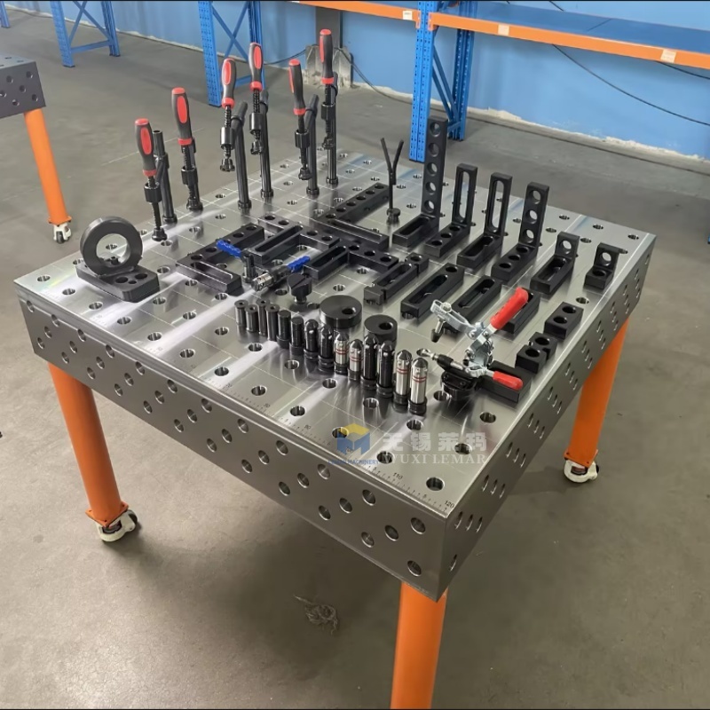 D28 3D Welding Table with 28mm Hole and 100mm Grid Spacing Design