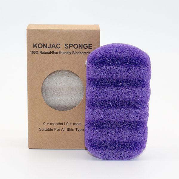 Corpo que limpa a esponja de limpeza da onda Konjac natural para a pele da eczema