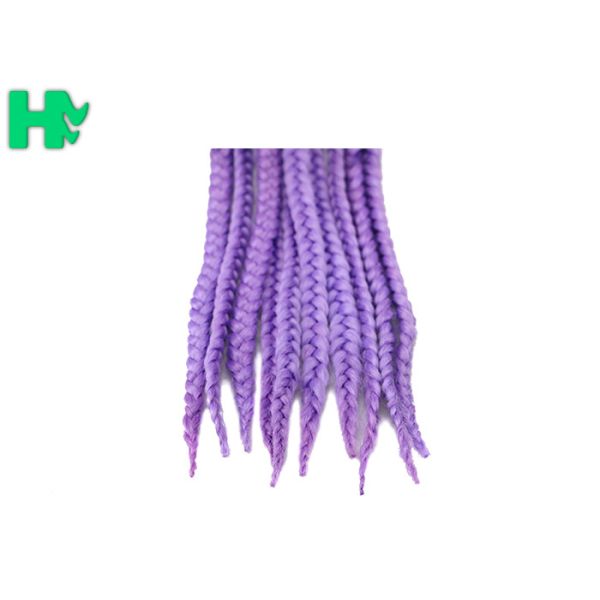 Braid Purple 24 Inch Synthetic Hair Pieces , False Hair Pieces Hair Extensions Type