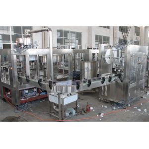 PLC Control Water Production Line , 15000BPH Plastic Bottle Monoblock Filling Machine