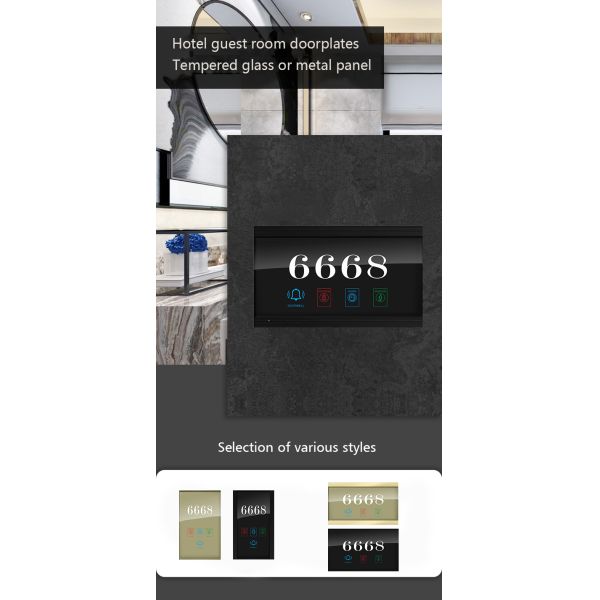 Чернота/размер плиты 150x250mm двери гостиницы Шампань закалили стеклянный материал