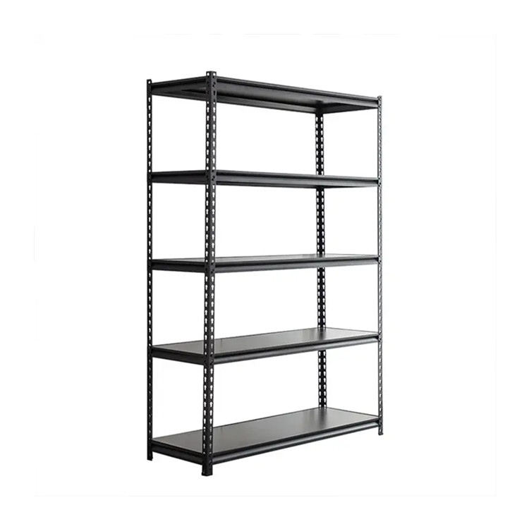 Standing Type 5-Layer 800lbs Black Warehouse Boltless Shelves for Organized Living Room