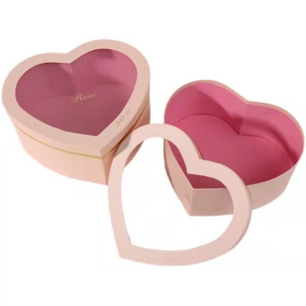 Wedding Cardboard Heart Shaped Gift Boxes With Lids For Chocolates Cookies Candies