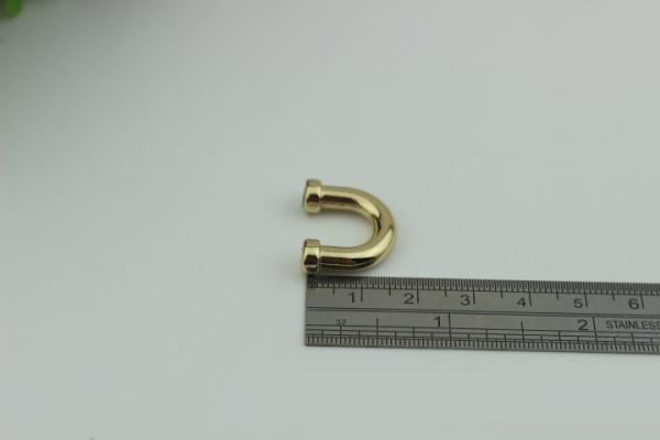 Multi-size 9 mm / 13 mm gunmetal color zinc alloy metal bag fitting arch bridge for leather straps