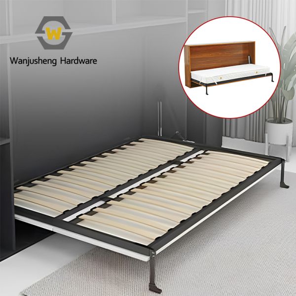 Bedroom Furniture Modern Style Functional Folding Bed Frame Desk Metal Wood Wall-mounted Murphy Bed