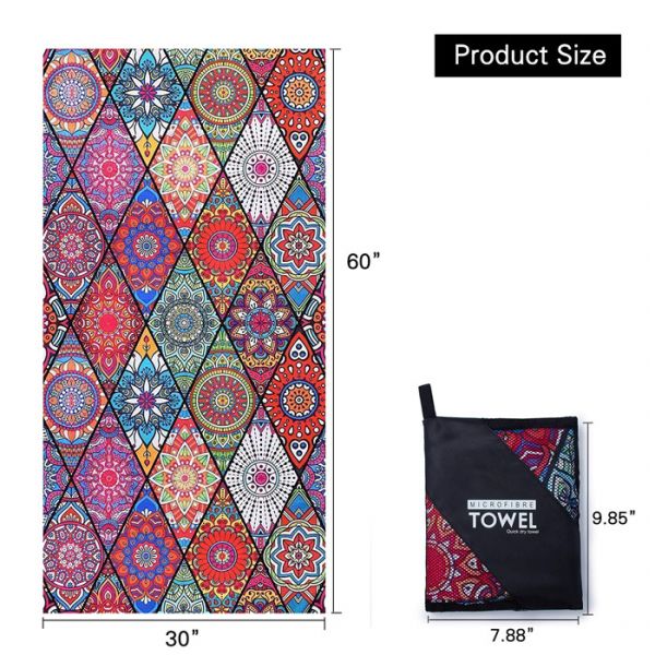 Super Absorbent Quick Dry Microfiber Beach Towel Sports Travel Bath Towel