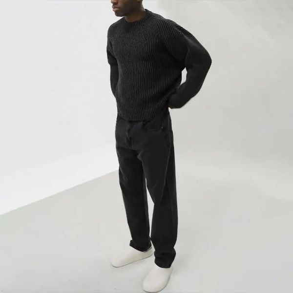 Wholesale Blank Casual Pullover Cotton Jumper Fashion Mens Sweater Winter Clothes Crewneck Pullover Knitted Sweater Men