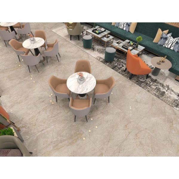1200x1200mm Polished Glazed Porcelain Tile Light Yellow 0.5% W.A