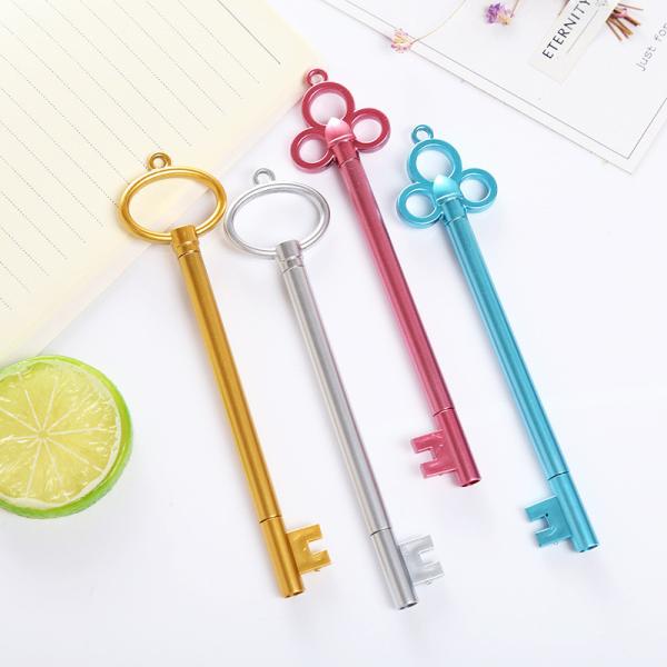 Key Shaped Creative Neutral Pen 0.5mm Candy Color Plastic Gel Pen For Student