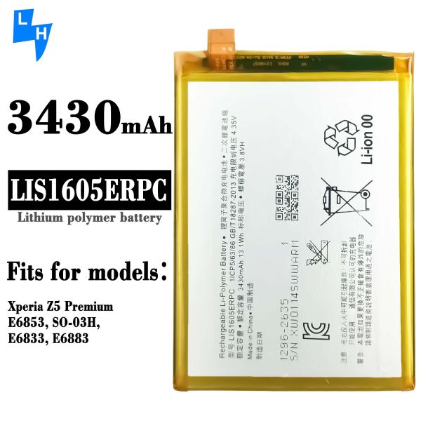 SONY Compatible Rechargeable Batteries for Xperia Z5 Dual E6883 E6853 Z5 Plus 3430mAh