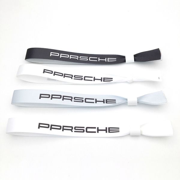 Custom Size One Time Brands Logo Text Printing Fabric Event Festival Party Wristbands