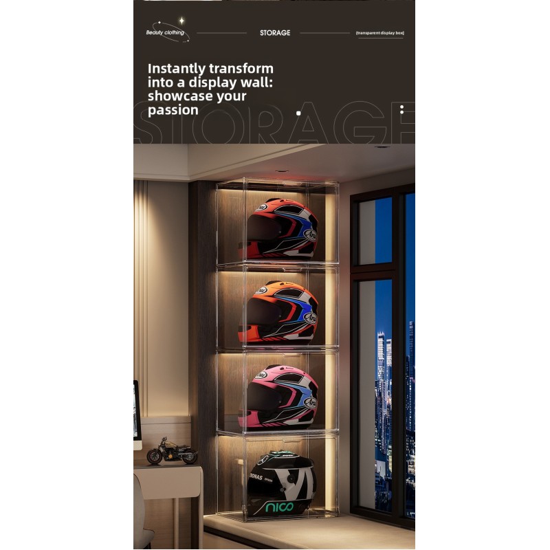 Factory Direct Clear Acrylic Storage Box Display Case Shoe Organizer Large Capacity Sturdy Action Figure Display